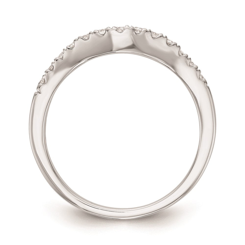 14K Weißgold Ehering mit natürlichen Diamanten