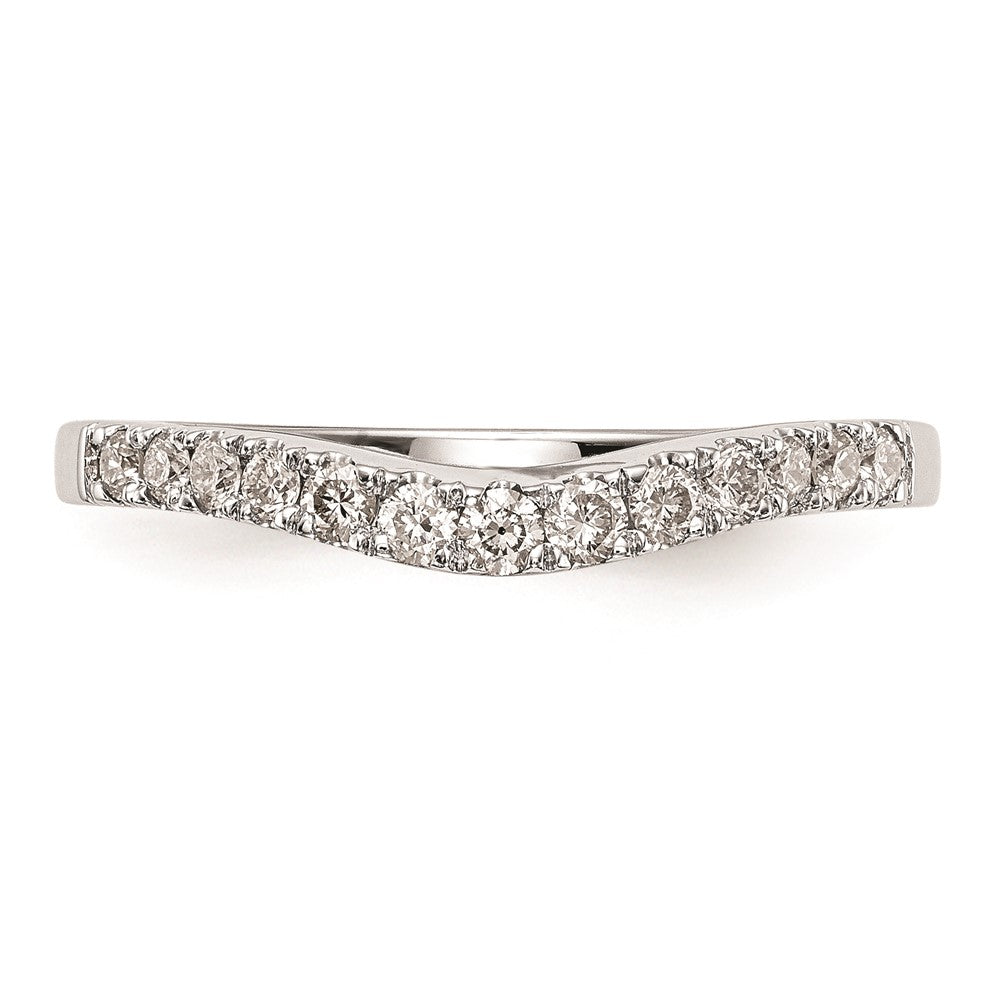 14K Weißgold Ehering mit natürlichen Diamanten