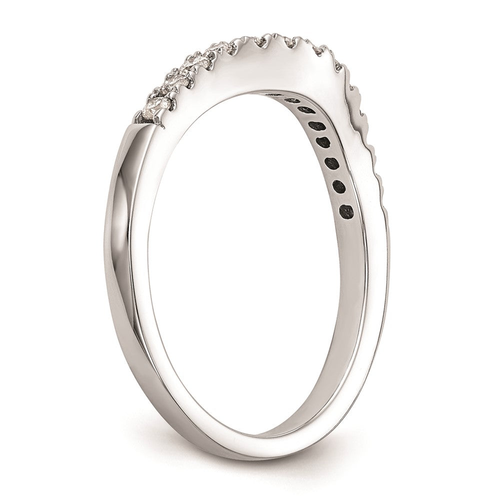 14K Weißgold Ehering mit natürlichen Diamanten