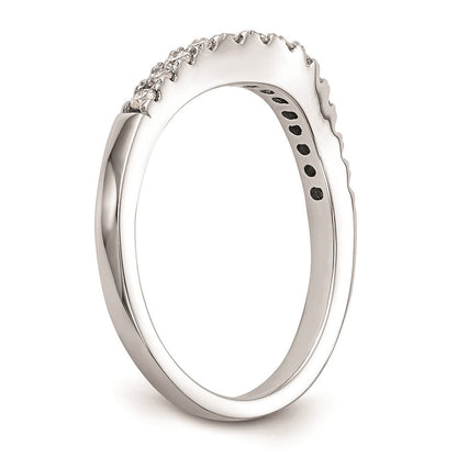 14K Weißgold Ehering mit natürlichen Diamanten