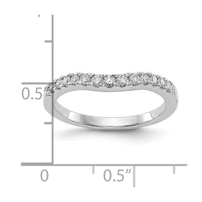 14K Weißgold Ehering mit natürlichen Diamanten
