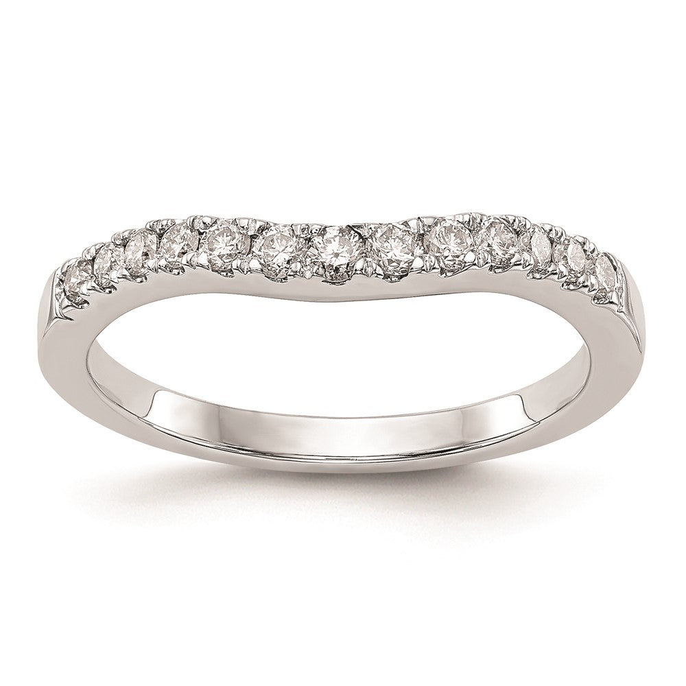 14K Weißgold Ehering mit natürlichen Diamanten