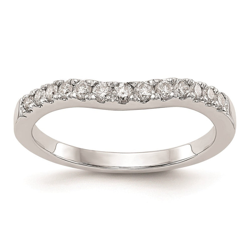 14K Weißgold Ehering mit natürlichen Diamanten
