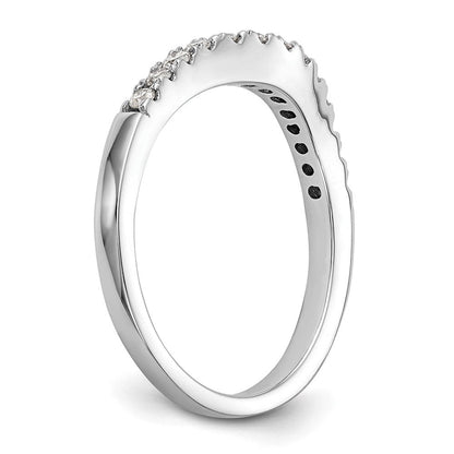 14K Weißgold Ehering mit 0,33 ct. Laborgezüchteten Diamanten, VS/SI+ G+, komplett, Größe 5