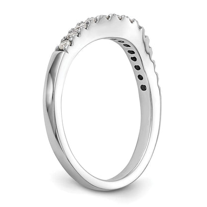 14K Weißgold Ehering mit 0,33 ct. im Labor gezüchteten Diamanten, VS/SI+ G+