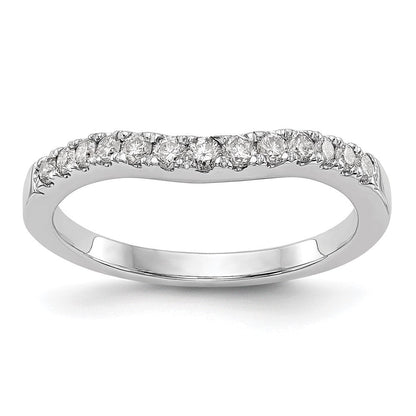 14K Weißgold Ehering mit 0,33 ct. Laborgezüchteten Diamanten, VS/SI+ G+, komplett, Größe 5