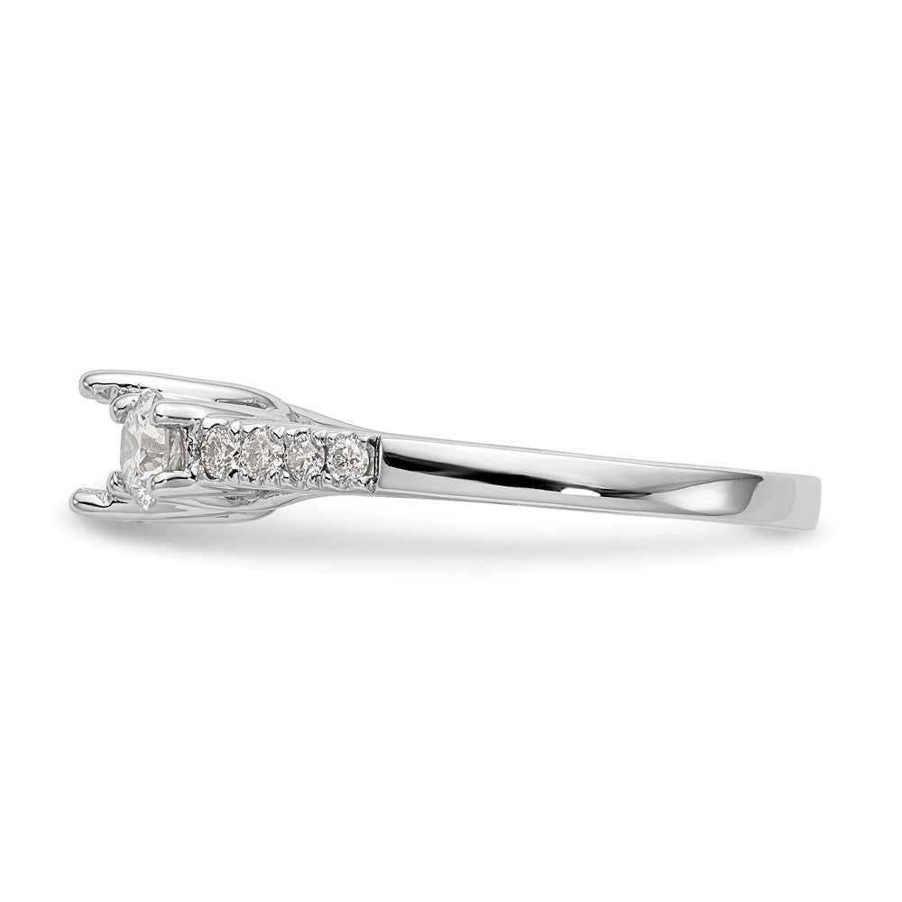 14K Weißgold Verlobungsring mit 1,2 ct. im Labor gezüchteten Diamanten, VS/SI+ G+, Dreisteinfassung, komplett, Größe 6