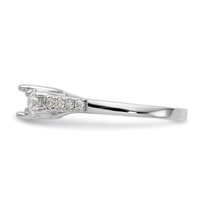 14K Weißgold Verlobungsring mit 1,2 ct. im Labor gezüchteten Diamanten, VS/SI+ G+, Dreisteinfassung, komplett, Größe 6