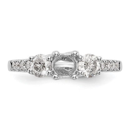 14K Weißgold Verlobungsring mit 1,2 ct. im Labor gezüchteten Diamanten, VS/SI+ G+, Dreisteinfassung, komplett, Größe 6