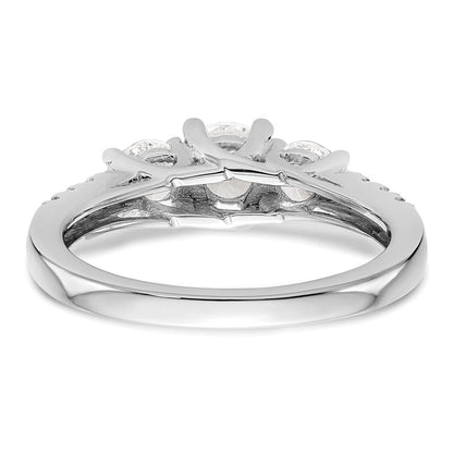 14K Weißgold Verlobungsring mit 1,2 ct. im Labor gezüchteten Diamanten, VS/SI+ G+, Dreisteinfassung, komplett, Größe 6