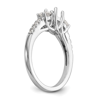 14K Weißgold Verlobungsring mit 1,2 ct. im Labor gezüchteten Diamanten, VS/SI+ G+, Dreisteinfassung, komplett, Größe 6