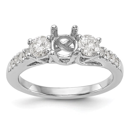 14K Weißgold Verlobungsring mit 1,2 ct. im Labor gezüchteten Diamanten, VS/SI+ G+, Dreisteinfassung, komplett, Größe 6