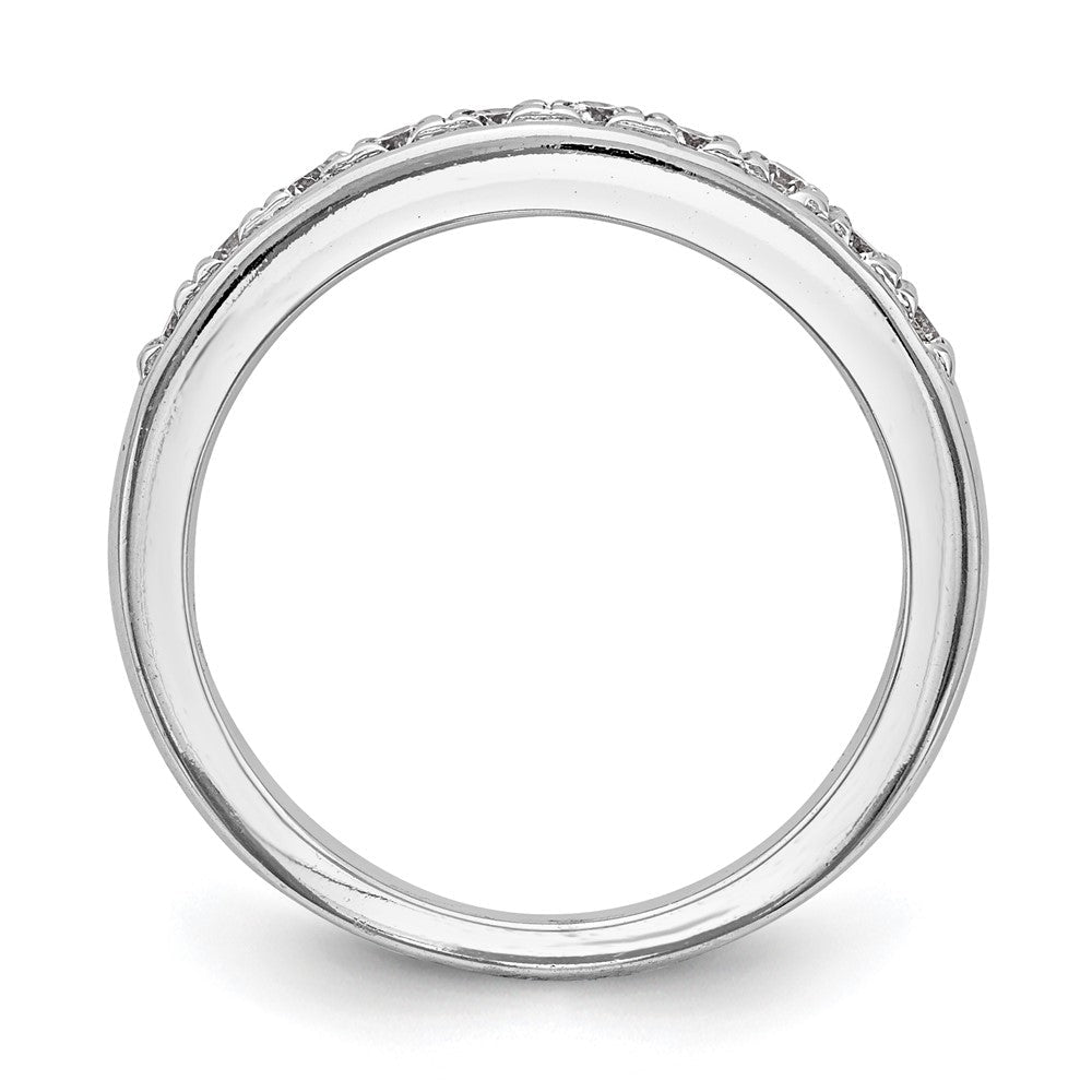 14K Weißgold Ehering mit natürlichen Diamanten, 0,27 ct Gesamtgewicht