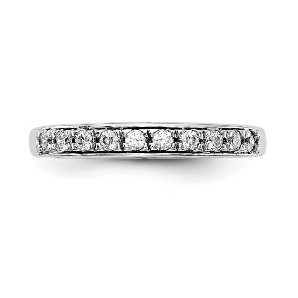 14K Weißgold Ehering mit natürlichen Diamanten 0,35 ct