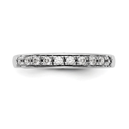 Trauring aus 14K Weißgold mit natürlichen Diamanten