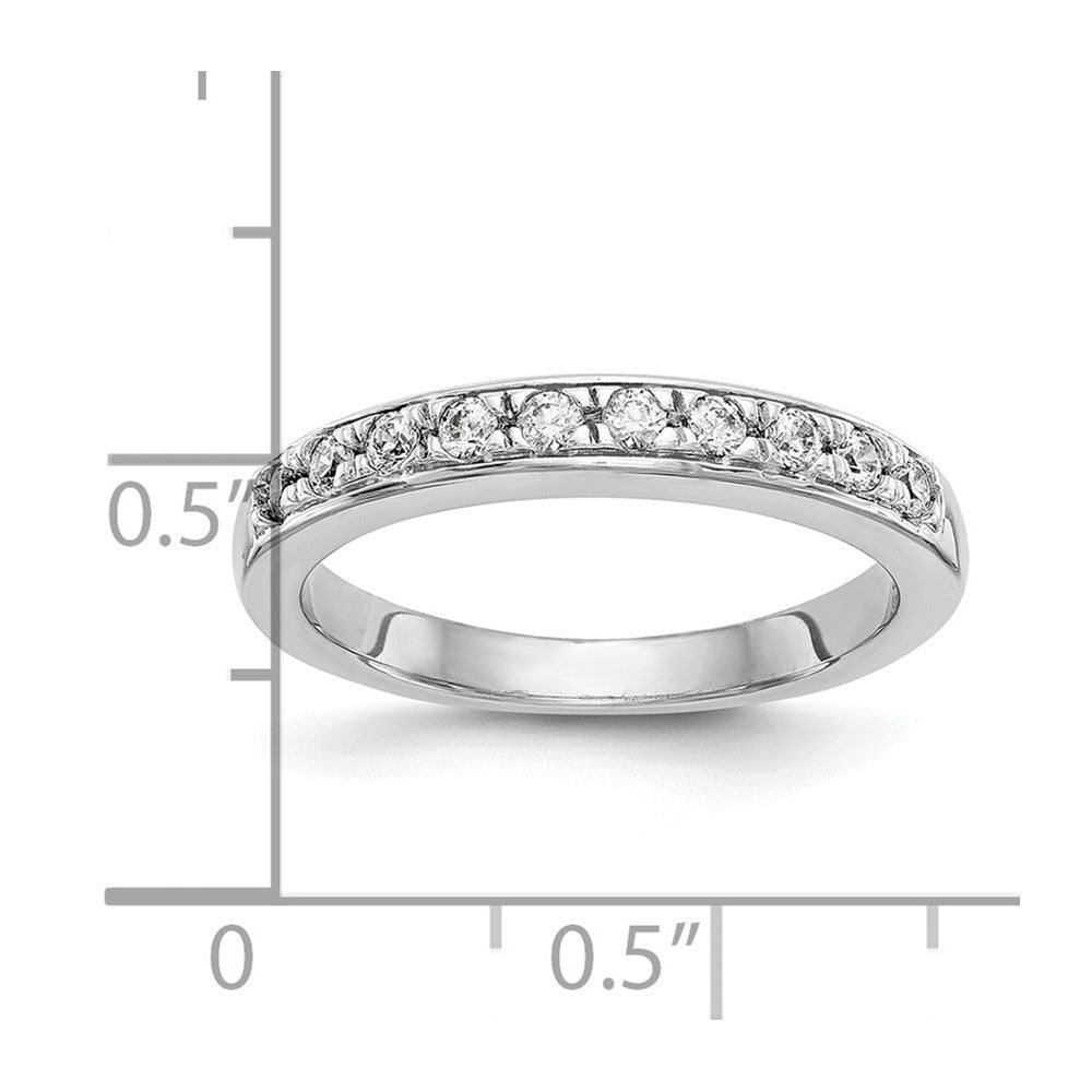 14K Weißgold Ehering mit natürlichen Diamanten, 0,27 ct Gesamtgewicht