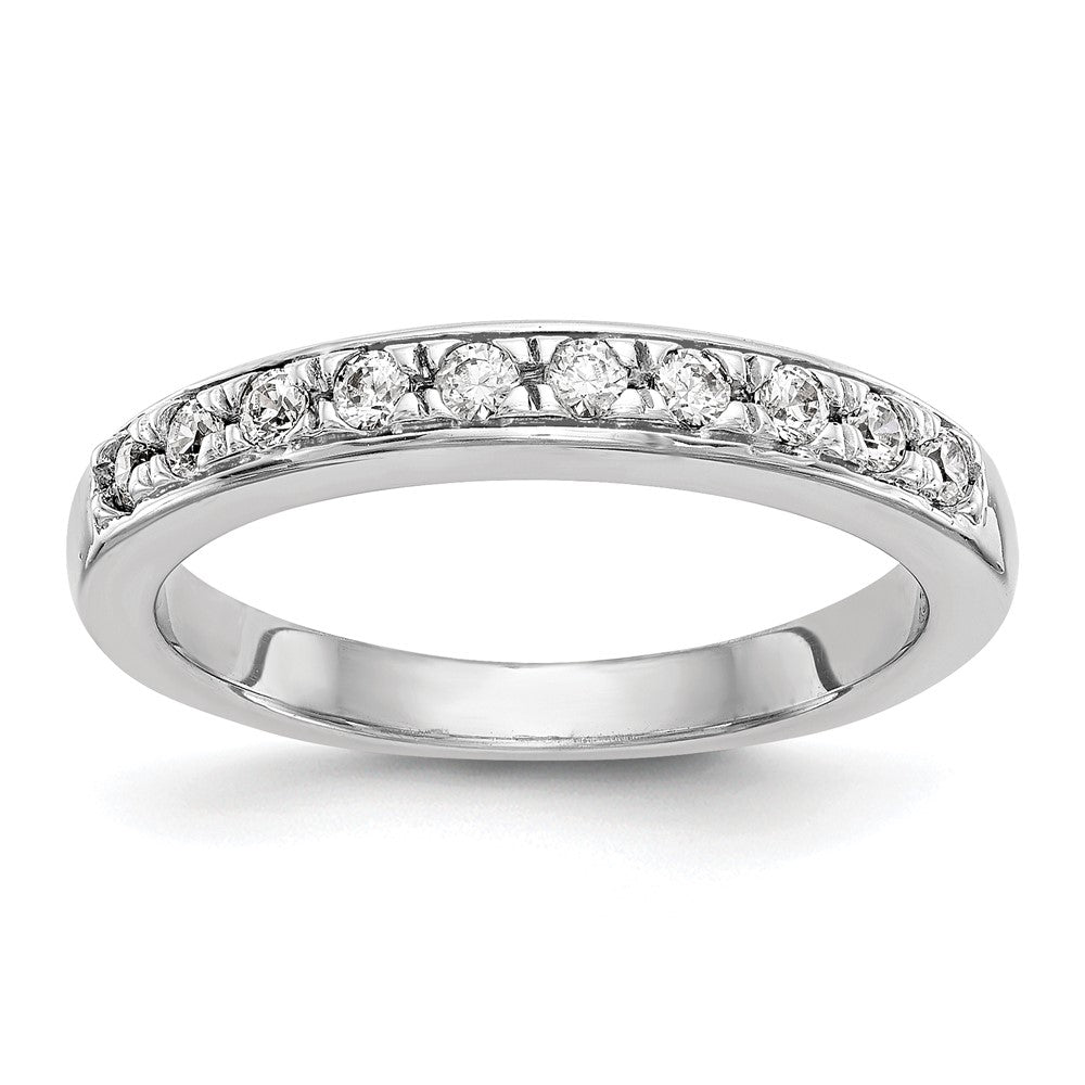 14K Weißgold Ehering mit natürlichen Diamanten, 0,27 ct Gesamtgewicht