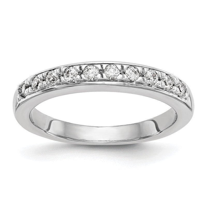 Ehering aus 14K Weißgold mit natürlichen Diamanten