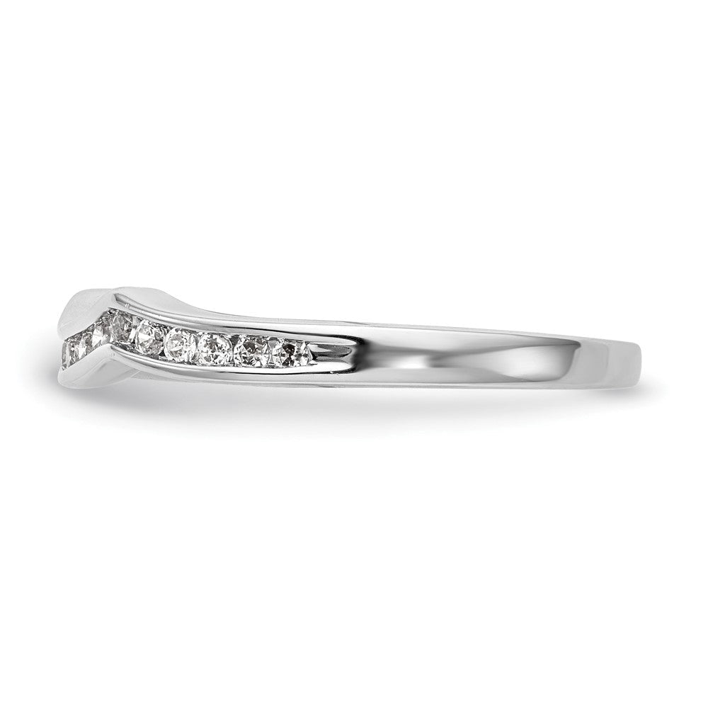 14K Weißgold Ehering mit natürlichen Diamanten
