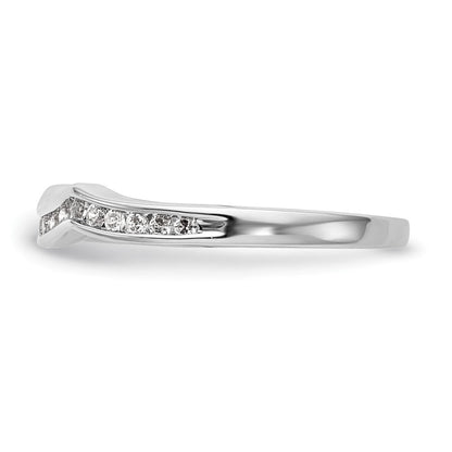 14K Weißgold Ehering mit natürlichen Diamanten