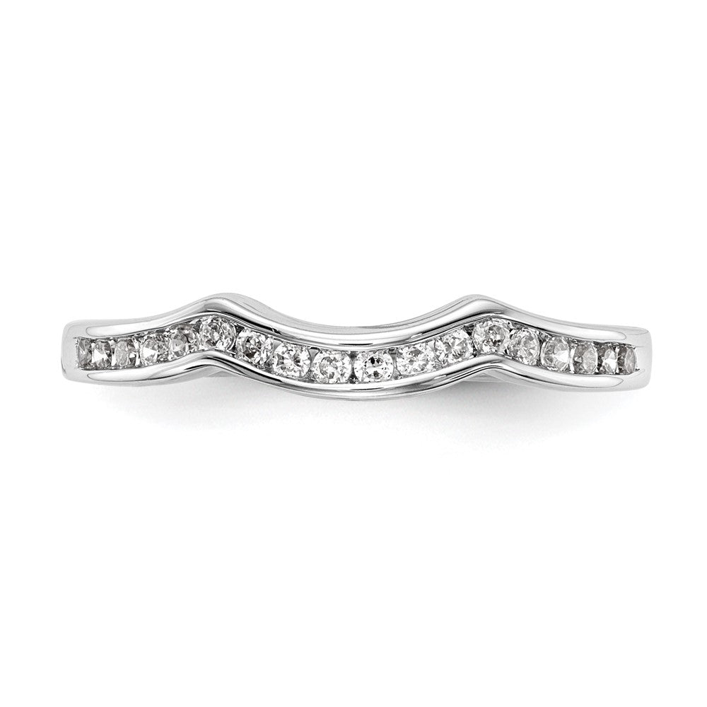 14K Weißgold Ehering mit 0,2 ct. Labor gezüchteten Diamanten VS/SI+ G+