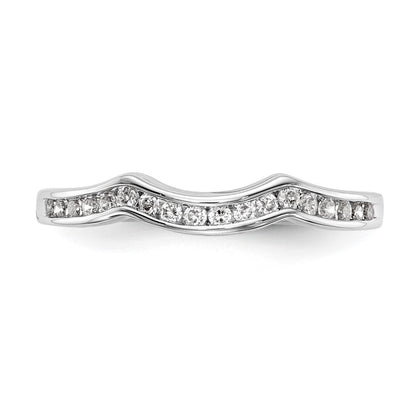 14K Weißgold Ehering mit natürlichen Diamanten