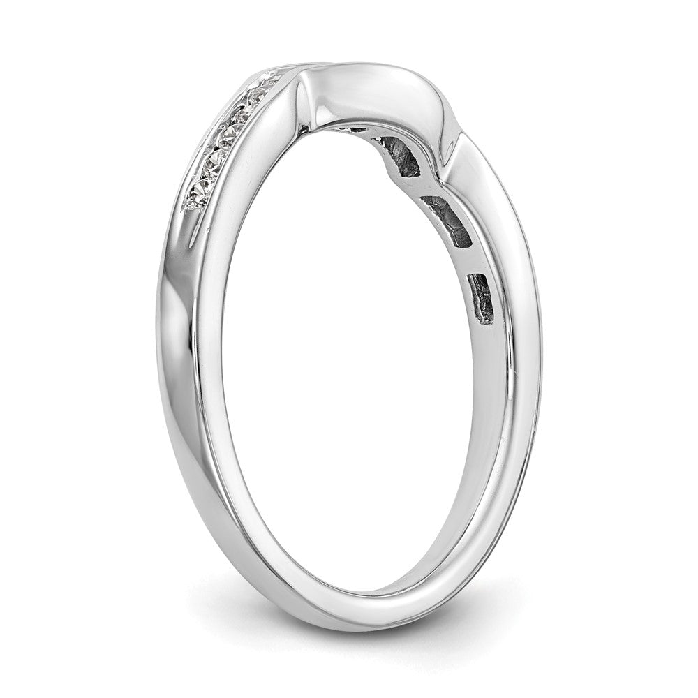 14K Weißgold Ehering mit natürlichen Diamanten