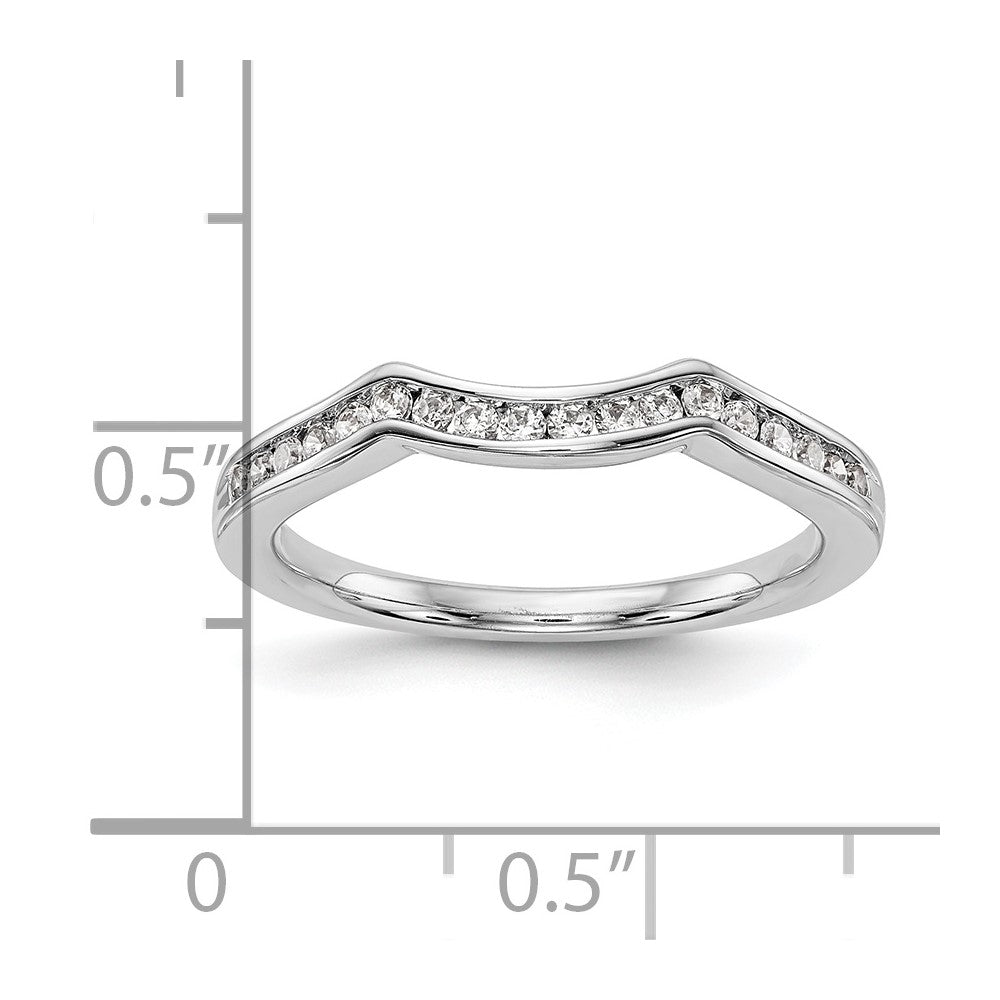 14K Weißgold Ehering mit natürlichen Diamanten