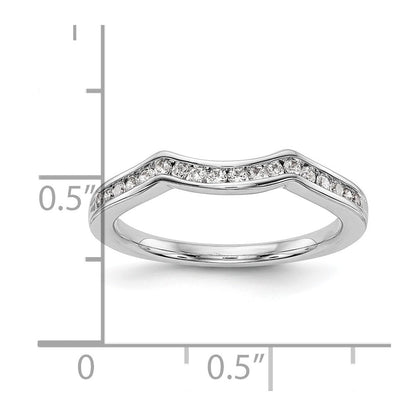 14K Weißgold Ehering mit natürlichen Diamanten
