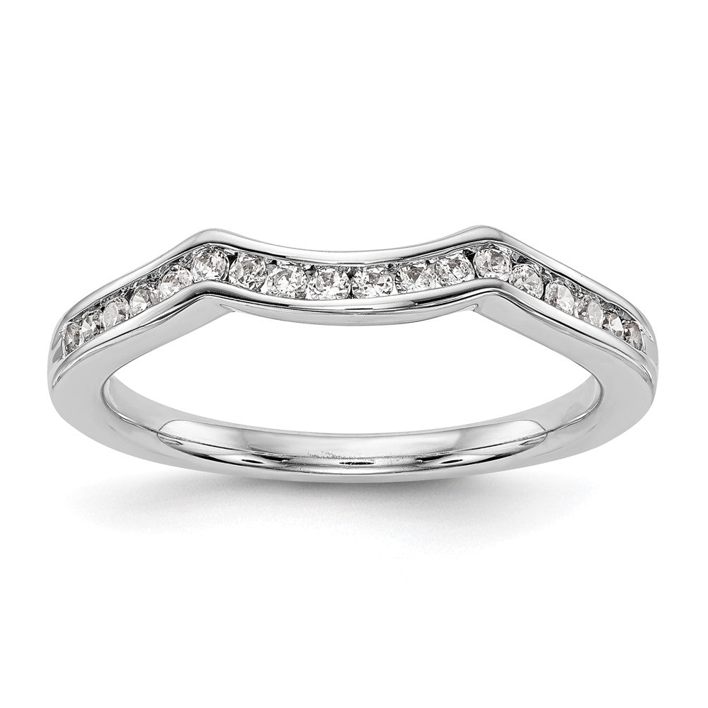 14K Weißgold Ehering mit natürlichen Diamanten