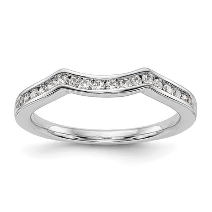 14K Weißgold Ehering mit natürlichen Diamanten