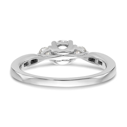 14K Weißgold Verlobungsring mit 0,625 ct. Labor gezüchteten Diamanten VS/SI+ G+, Drei-Steine-Fassung, komplett