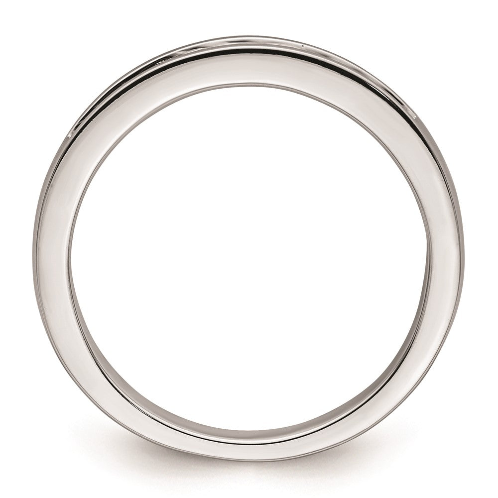 14K Weißgold Ehering mit natürlichen Diamanten