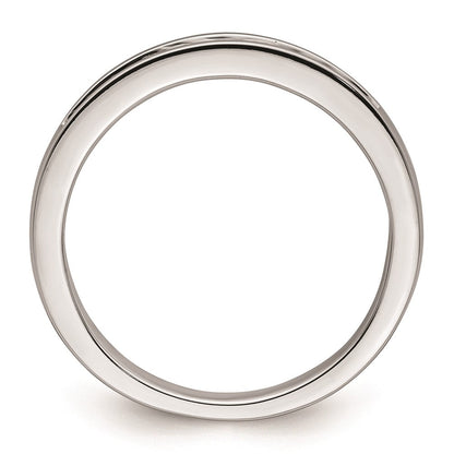 14K Weißgold Ehering mit natürlichen Diamanten