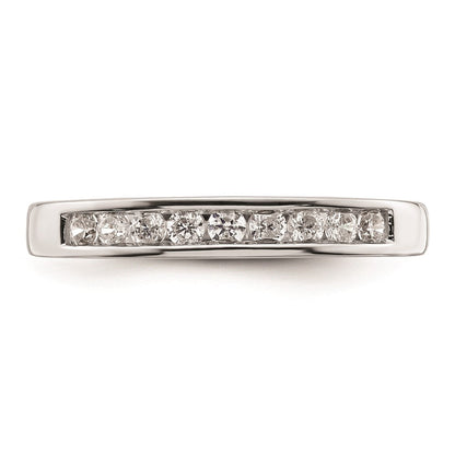 14K Weißgold Ehering mit natürlichen Diamanten