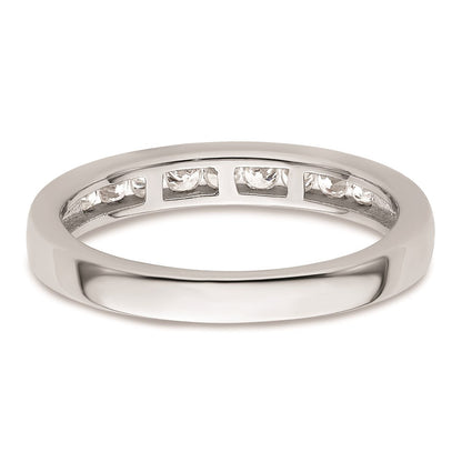 14K Weißgold Ehering mit natürlichen Diamanten