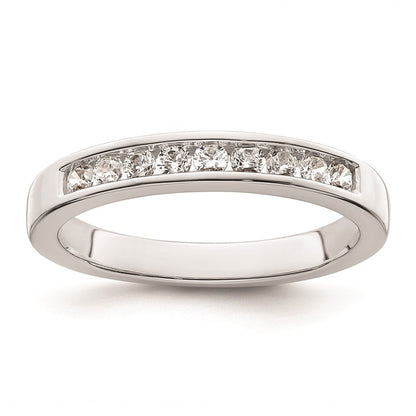 14K Weißgold Ehering mit natürlichen Diamanten