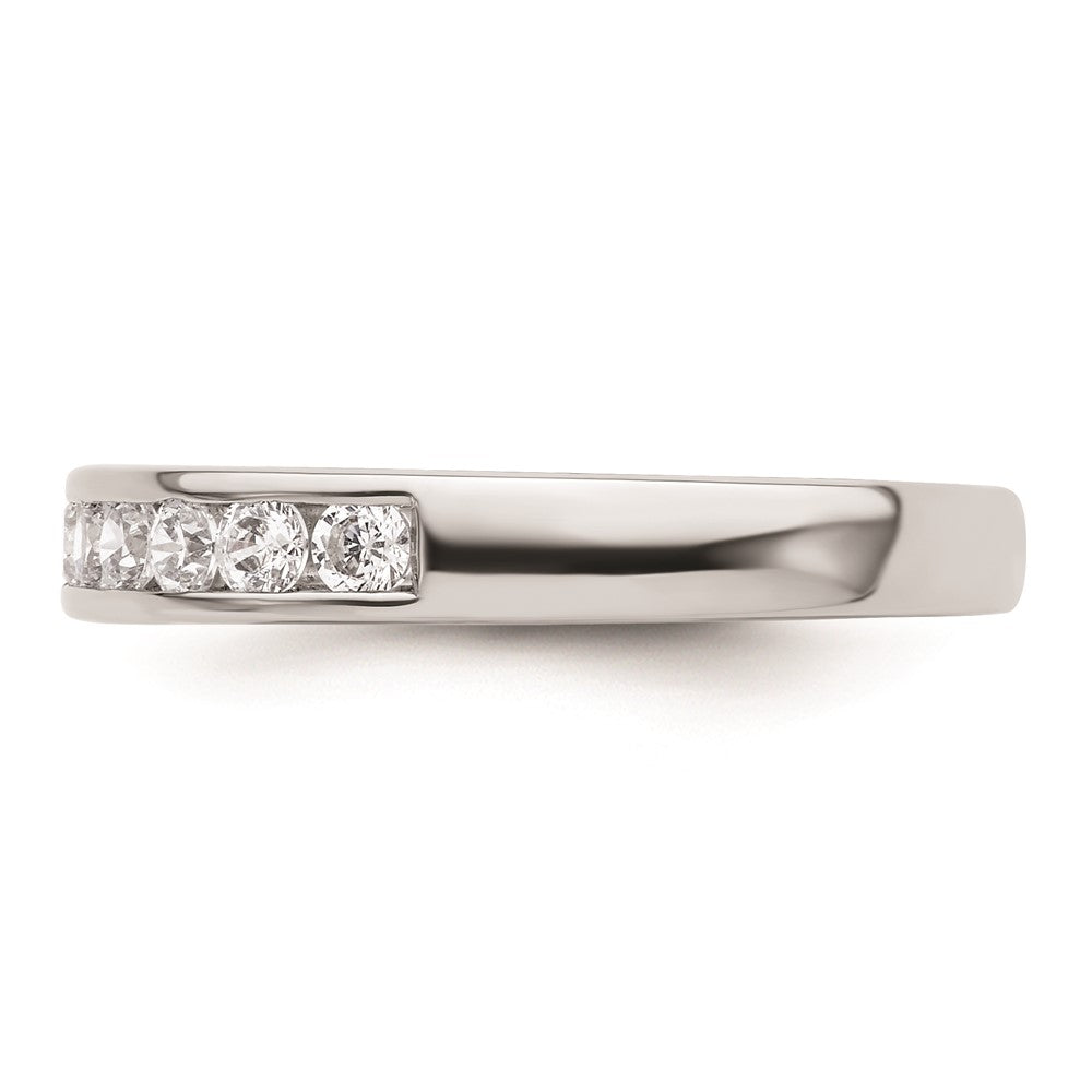 14K Weißgold Ehering mit natürlichen Diamanten