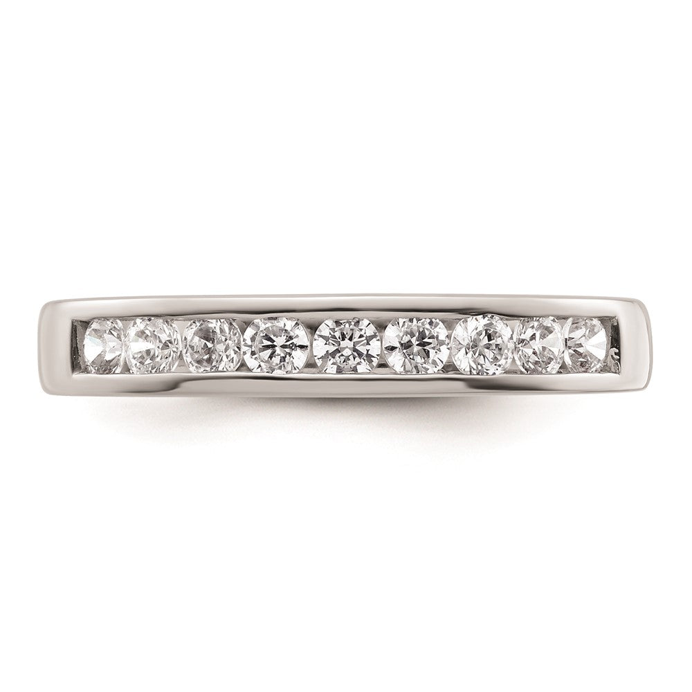14K Weißgold Ehering mit natürlichen Diamanten
