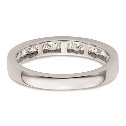 14K Weißgold Ehering mit natürlichen Diamanten