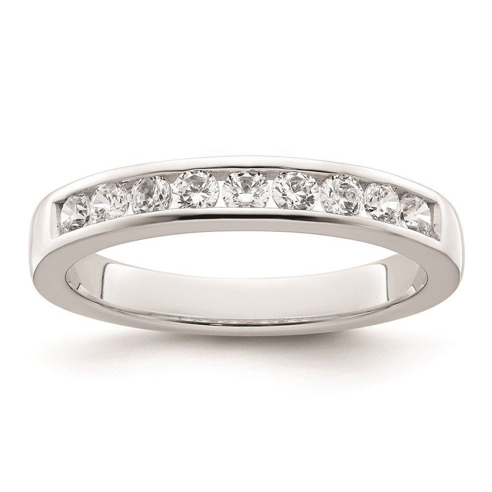 14K Weißgold Ehering mit natürlichen Diamanten
