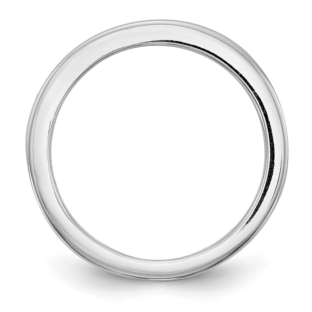 14K Weißgold Trauring mit natürlichen Diamanten