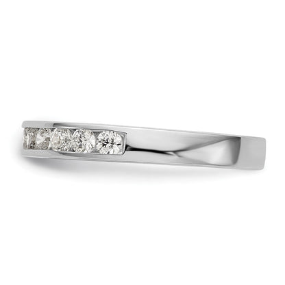 18K Weißgold Ehering mit echten Diamanten