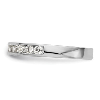 14K Weißgold Trauring mit natürlichen Diamanten