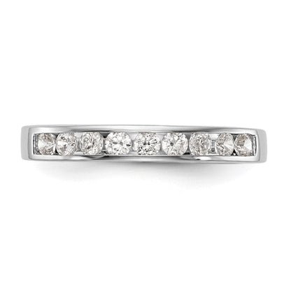 14K Weißgold Trauring mit natürlichen Diamanten