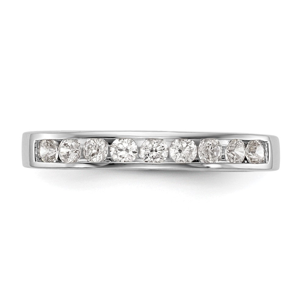 Trauring aus 14K Weißgold mit natürlichen Diamanten