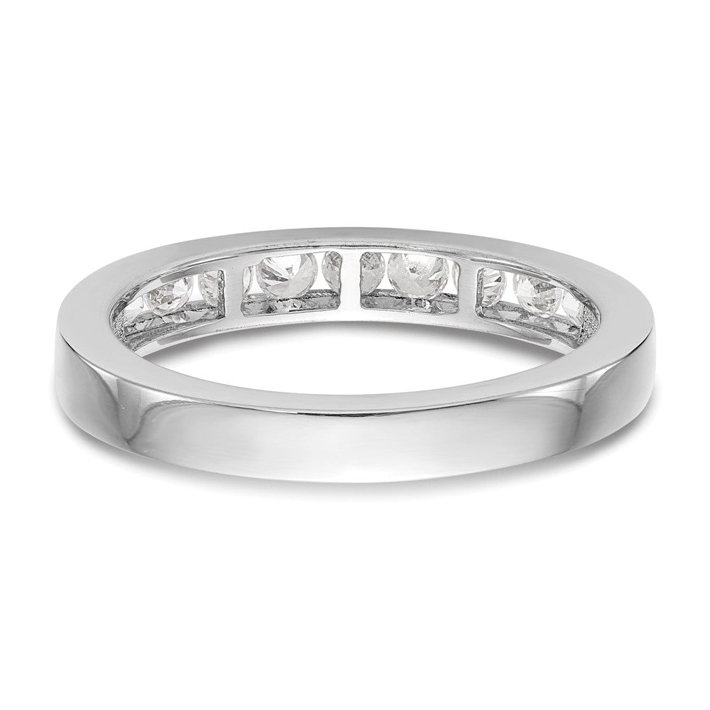 18K Weißgold Ehering mit echten Diamanten