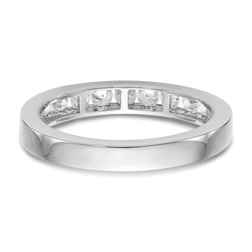 14K Weißgold Trauring mit natürlichen Diamanten