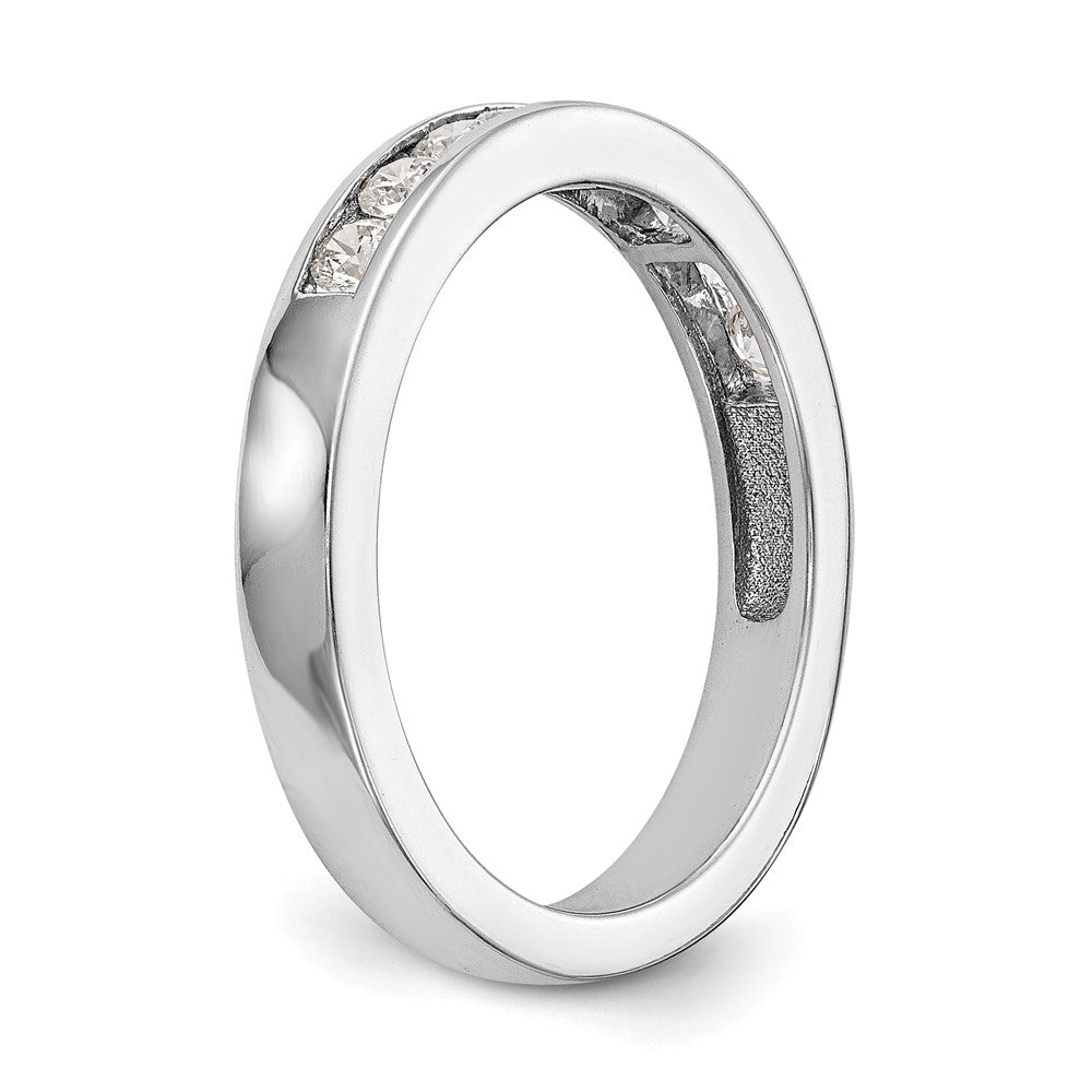 14K Weißgold Trauring mit natürlichen Diamanten