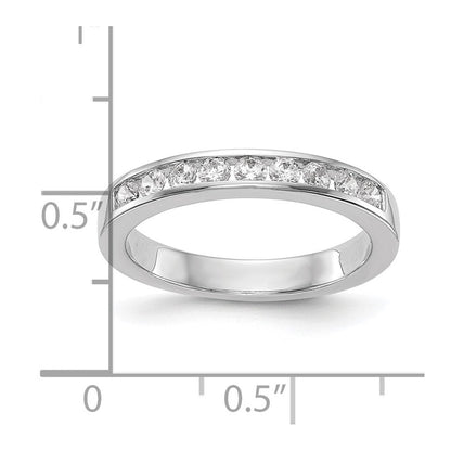 14K Weißgold Trauring mit natürlichen Diamanten